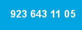 923 643 11 05 923 643 11 05